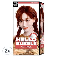 미쟝센 헬로 버블 염색제, 애쉬로즈, 2개 7AR 애쉬로즈, 2개