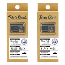 John's Blend 車用芳香劑補充包 黑麝香 2入組, 2盒