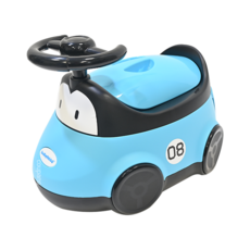 babyhood 小汽車座便器，可愛造型，抽屜式便盆, 藍色, 1組