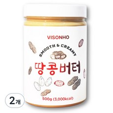 비소뉴 크리미 땅콩버터, 2개, 500g