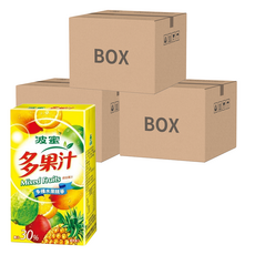 波蜜 多果汁，綜合果汁，多種水果精華，24入, 250ml, 72入