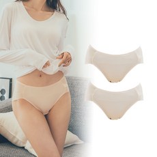 女款安全衛生內褲 3入, 淺褐色的