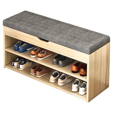 Craftsman Spirit Manufacturing 可掀式穿鞋櫃, 灰色, 80 x 30 x 43公分, 2層