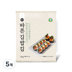 성경식품 바르다김선생 바른 김밥김 10p, 21g, 5개