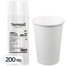 탐사 고평량 종이컵 무인쇄 380ml