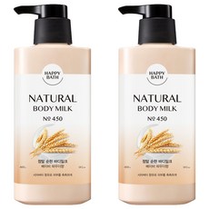 [비건뷰티] 해피바스 정말 순한 바디밀크 베이비 파우더향, 400g, 2개