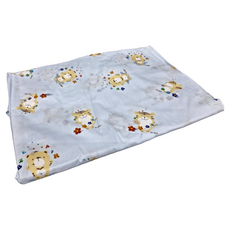 C.D.BABY 熊福氣 嬰兒床床包換布套 (藍) 100%純棉 60x120x2.5-10 cm 台灣製造, 藍色, M (60 x 120 x 2.5~10cm), 1個