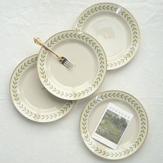 시라쿠스 디너접시 26.5cm, 4개, 접시 4p, 그린로렐