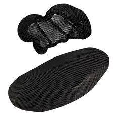機車坐墊套 Set 2個, PVC材質, 網格坐墊, M/L/XL/XXL/XXXL, 黑色, L(66~73 x 42~47cm), 1組