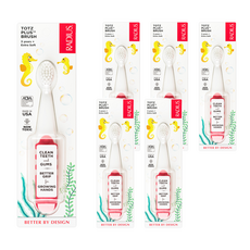 래디어스 토츠플러스 3단계 유아 칫솔, 코랄핑크 + 화이트, 1개입, 6개 코랄핑크 + 화이트, 1개입, 6개