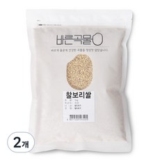 바른곡물 국산 찰보리쌀, 1kg, 2개 1kg, 2개