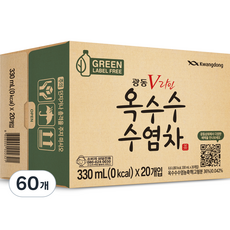 광동옥수수수염차 그린 무라벨, 330ml, 60개