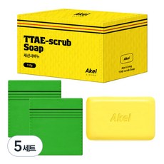 아케이 리빙 세신사 비누 로얄유자향 1개+때타올 2개, 90g, 5세트