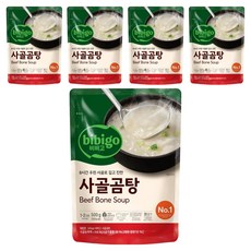 비비고 사골곰탕, 5개, 500g