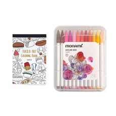 픽셀아트컬러링+모나미프러스펜48색세트