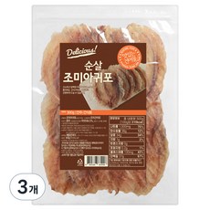 해맑은푸드 조미 순살 아귀포 대 300g, 3개