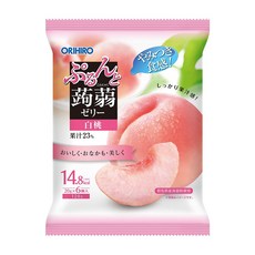 ORIHIRO 蒟蒻果凍 白桃味120g，獨立包裝，低卡健康，日本白桃製成，口感Q彈, 120g, 1包