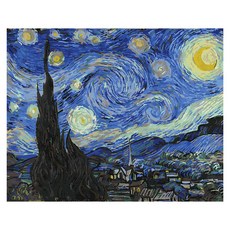 ARTJOY DIY名畫系列數字油畫 50*40cm, 在一個繁星點點的夜晚, 1組