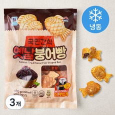 대림선 옛날 붕어빵 단팥 (냉동), 400g, 3개