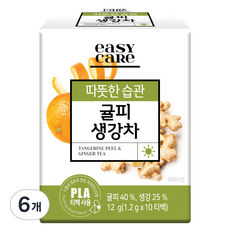 녹차원 이지케어 귤피생강차, 1.2g, 10개입, 6개