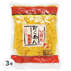 토호식품 단무지 슬라이스, 1kg, 3개
