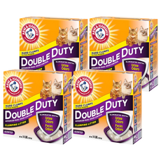ARM&HAMMER 鐵鎚牌 加強除臭貓砂 (6.35kg), 強效除臭, 添加小蘇打, 99%低粉塵, 優質凝結力, 4盒, 加強除臭