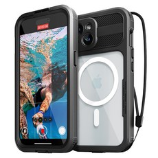 Magsafe全包覆360度防水鎖防水手機殼手機防水包, iPhone 15 加, 1個