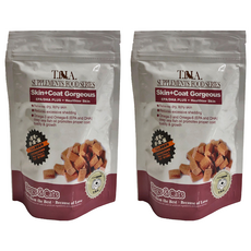 T.N.A. 悠遊 皮毛好美麗 EPA/DHA毛髮保健營養錠，全齡犬貓適用，Omega-3, Omega-6，深海魚油，幫助毛髮亮麗, 皮膚/毛髮, 80顆, 2袋