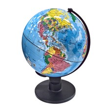 FUN GLOBE 藍色海洋行政地球儀, 10吋, 塑膠底座, 1個