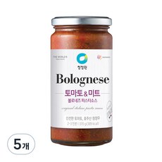 청정원 볼로네즈 파스타소스 토마토&미트, 370g, 5개