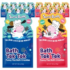 Snow Buddy Bath Tok Tok發聲入浴劑 無香 2款 各2包組, 4組, 120g