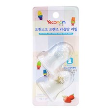 Yecomam 朋友 旋轉水果棒 專用矽膠網 Set 2入, 無毒矽膠網, 保護寶寶牙齒、牙齦, KJH014, 1組