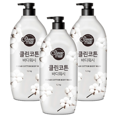 샤워메이트 클린코튼 바디워시, 1.2kg, 3개 1.2kg, 3개