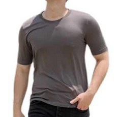 CHEAUCHI 巧奇 男款 COOL涼T 素面短袖排汗休閒上衣 - 鐵灰 L, 鐵灰色