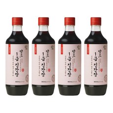 신앙촌 양조 1급 진간장, 4개, 860ml