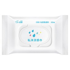 icon 愛康 私沐涼感巾, 無酒精 私密肌適用 80抽, 1包