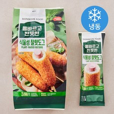 올바르고 반듯한 식물성 찰핫도그 (냉동), 80g, 4개입