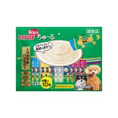 INABA Churu 汪啾嚕 肉泥超值多入組, 14gx10本, 4種口味, 綠茶消臭成分配合, 雞肉綜合口味, 560g, 1袋