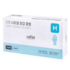 comet 合成橡膠手套 100入, 中(M), 藍色, 1盒