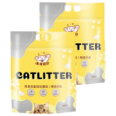 咪咪礦砂 膨潤土貓砂, 除臭低塵, 高校結團, 觸感舒適, 5KG, 2包