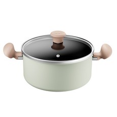 Tefal 特福 抹茶時光系列 不沾雙耳湯鍋加蓋, 24cm, G1794695, 1個