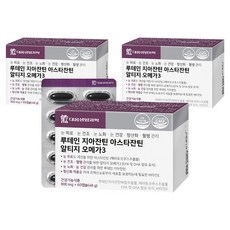 대웅생명과학 루테인 지아잔틴 아스타잔틴 알티지 오메가3, 60정, 48g, 3개