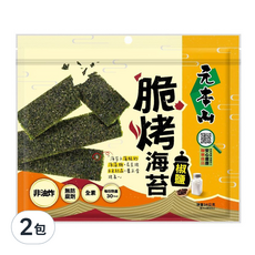 元本山 脆烤海苔 椒鹽風味，甜鹹比例完美，爽口酥脆，風味十足, 34g, 2包