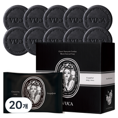 뷰카 클래식 어성초 블랙 차콜 비누 자몽향, 100g, 20개