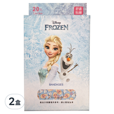 ONEDER 旺達棉品 康膚寶 冰雪奇緣醫療用透氣OK繃2盒組, 7.2 x 1.9cm, 20片, 2盒
