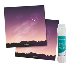 12星座便條紙 2入+口紅膠, 水瓶座, 1套