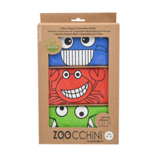 ZOOCCHiNi 男童款有機純棉內褲3入組, 美國設計, 獨特動物造型, 透氣舒適, 4y~5y, 海洋