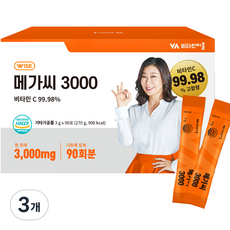 비타민마을 메가씨 3000 비타민C 분말 스틱, 270g, 3개