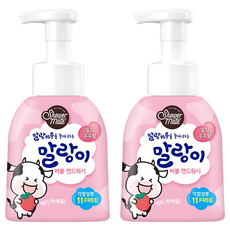 샤워메이트 말랑카우 퓨어버블 핸드워시 딸기우유향, 300ml, 2개