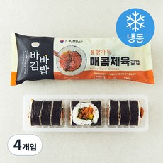 올곧 바바김밥 매콤제육김밥 (냉동), 4개입, 230g
